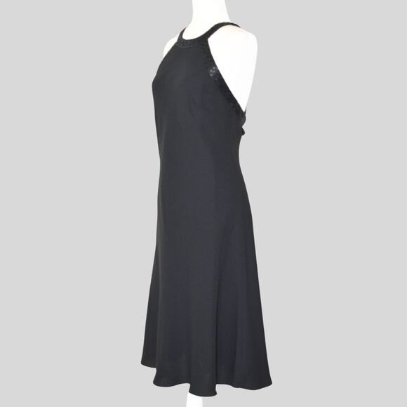 JONES NEW YORK Women's Black Backless Halter Cocktail Dress Size 14 - Picture 3 of 9